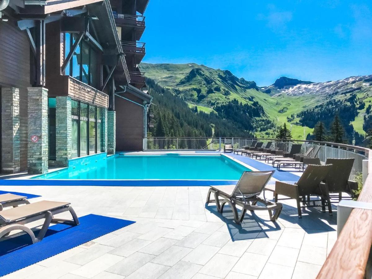 Appartement Premium à Flaine, altitude 1740 m, 8 à 10 personnes, au pied des pistes, piscine, jacuzzi, sauna, hammam et salle de sport Exterior foto